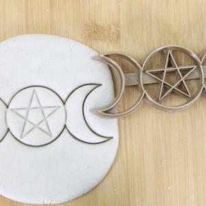Diameter 5-10cm Triple Goddess/Spiral Goddess/Triple Spiral/Pentacle/Horned God/Hecates circle  Cookie cutter Ausstechform Keksausstecher