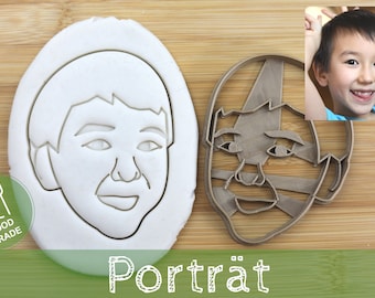 Diameter 7-12cm customized cookie cutter your own portrait as cookie cutter for cookies and fondant personalized gift