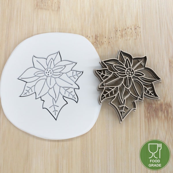 Diameter 5-10cm Weihnachten Poinsettia/Nikolaus im Kamin/Weihnachtskerzen Plätzchen/cookie cutter/Ausstechform Keksausstecher  ca.8cm