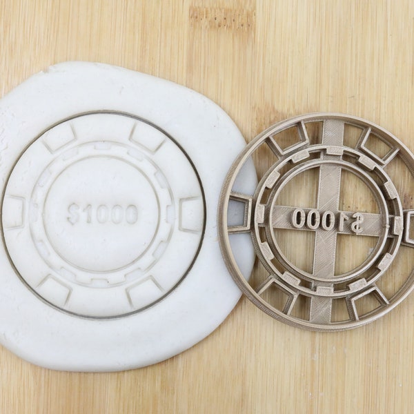 Diameter 5-10cm Casino Coin 1-1000 Gambling Biscuit stamp / cookie cutter Cookie Cutter  about 7 cm