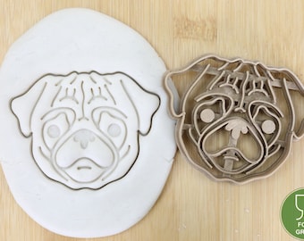 Diameter 5-10cm Hund Mops Biscuit stamp / cookie cutter  Ausstechform Keksausstecher Plätzchen Fondant
