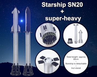 1/200 or 1/144 Scale STARSHIP SN20 + Super Heavy Booster