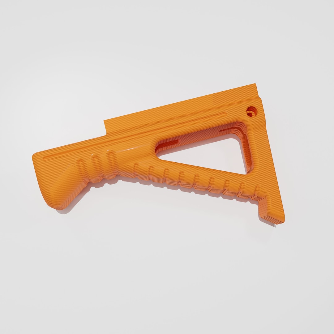 Angled Fore Grip for Nerf Blasters nerf/ Picatinny Rail 125mm My3dbase