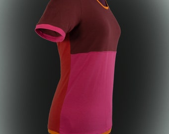 Jersey Shirt Nikita | rot pink orange bordeaux | Variation Farbkombi 1 | Größen 34-46