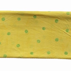 Cotton cotton fabric dotty yellow green dots