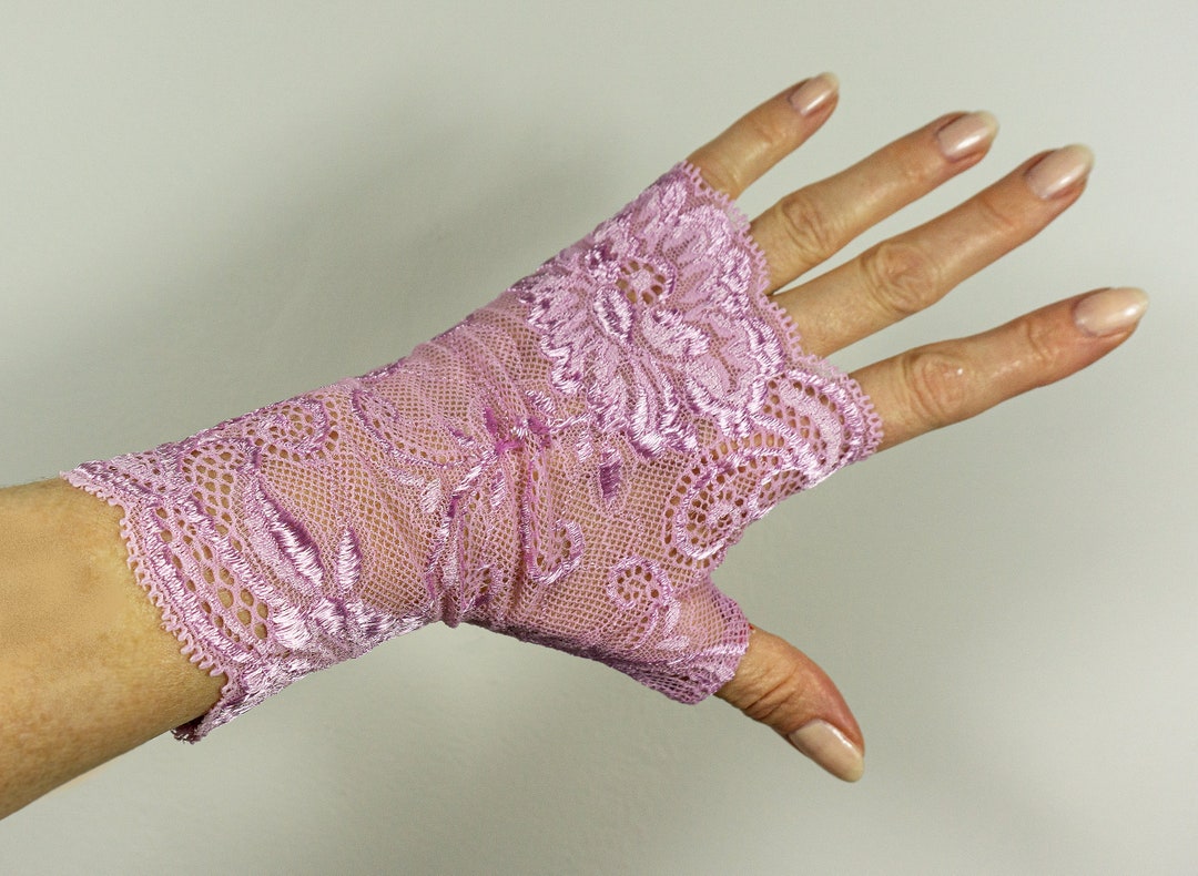 Pulse Warmer Hand Jewelry Gloves Fingerless Color Lilac With Etsy
