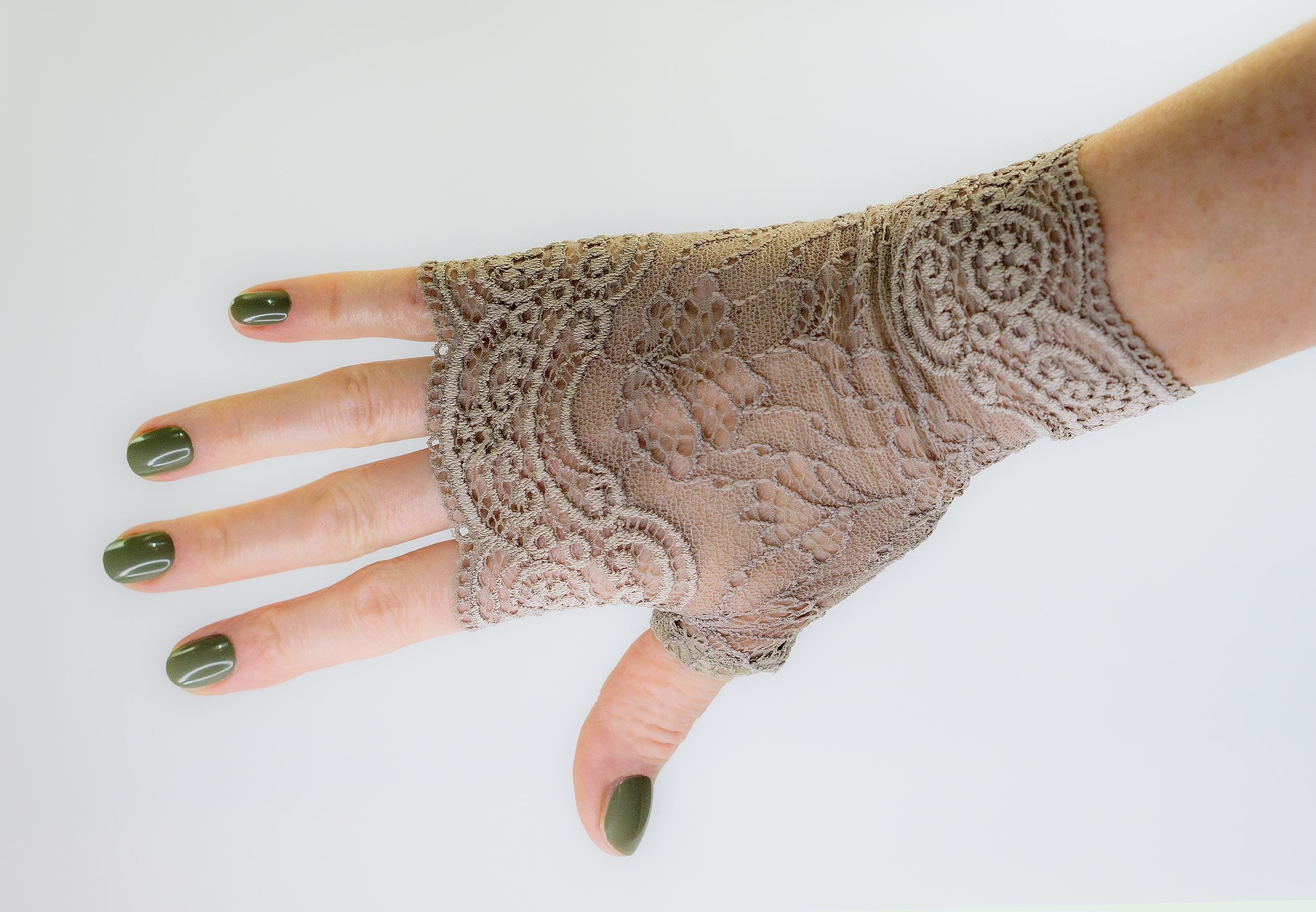 Beige Lace Gloves - Etsy