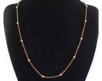 Made to measure - Gold Plated Bobble Ball Bead Satellite chain necklace