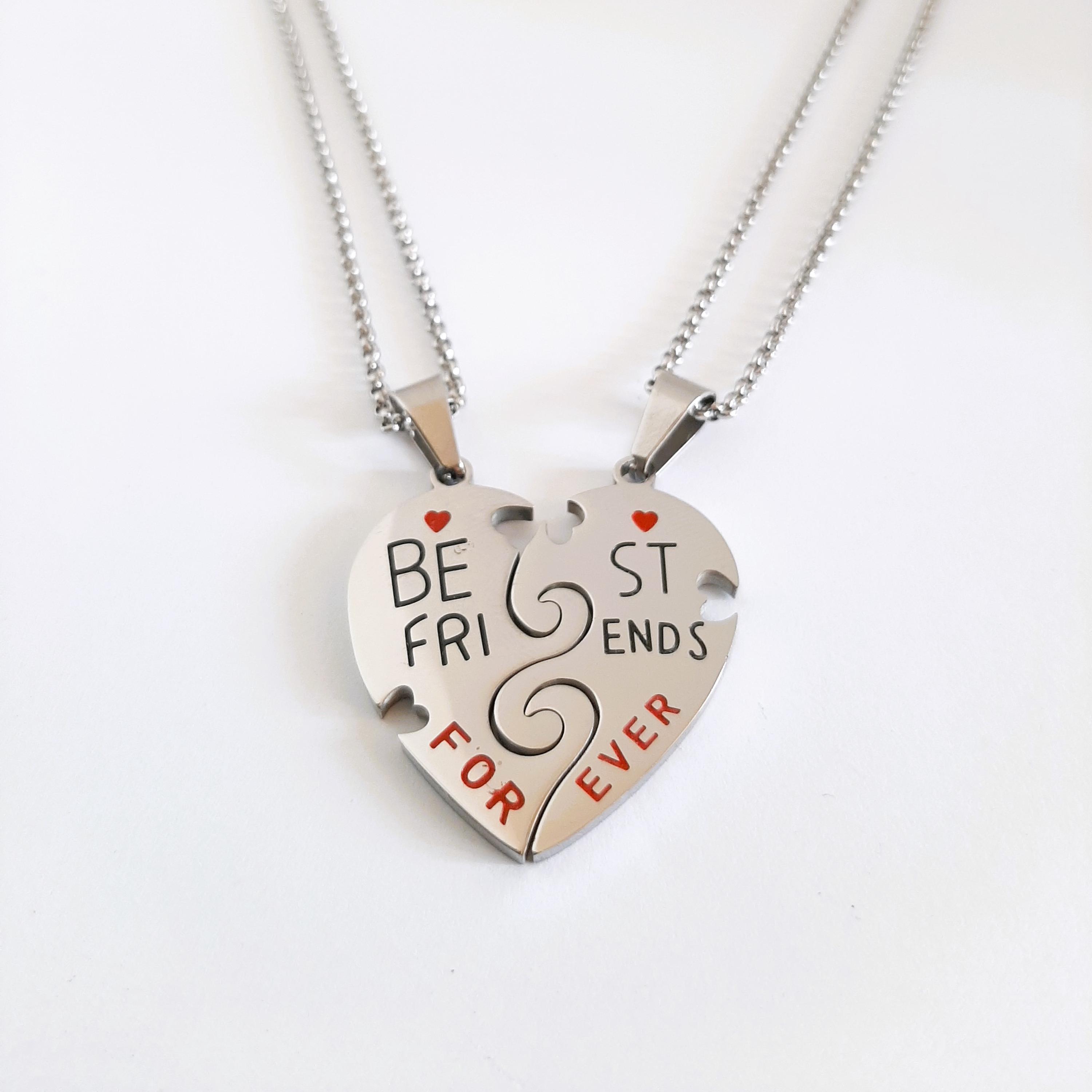 Best Friends Forever Piece Puzzle Necklace Break Friendship