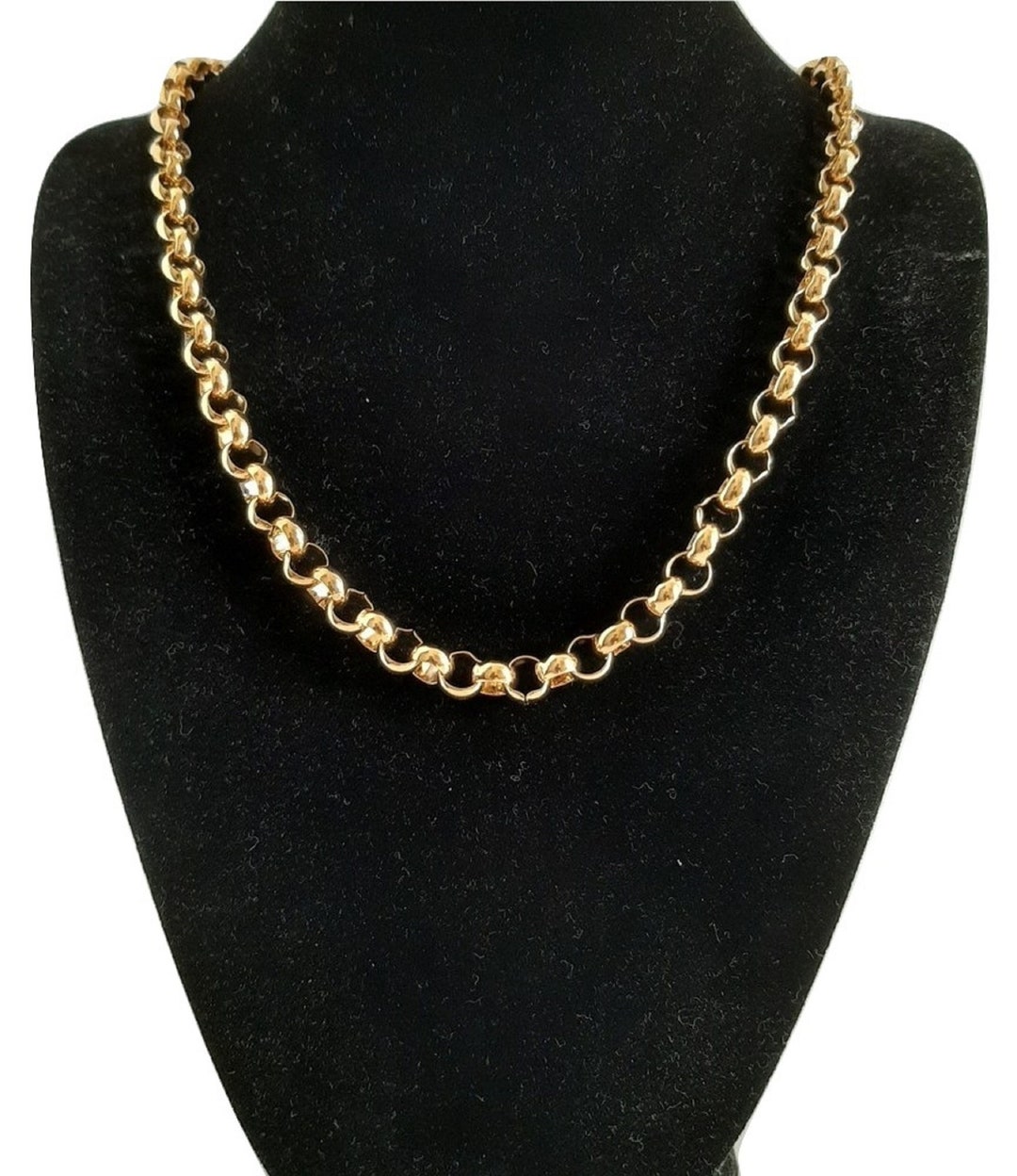 Made to Custom Length Belcher Rolo Chain Gold on Stainless Etsy Australia