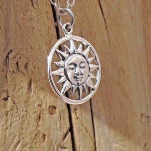 925 Sun Pendant Etsy