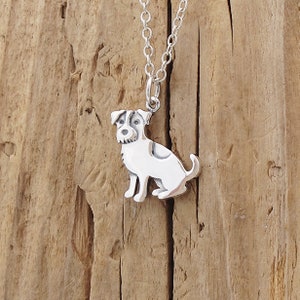 Jack Russell Terrier Tiny Dog Charm Pendant Sterling Silver Necklace Gift Dog Pet Loss Pet Lover Gift For Friend Girlfriend Mum Daughter