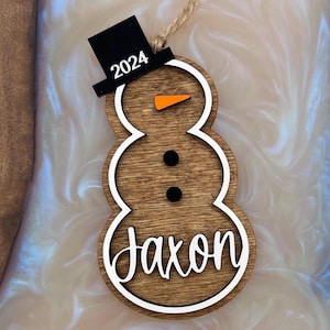 Personalized Snowman Ornament | Snowman Tags | Personalized Ornament | Christmas Stocking