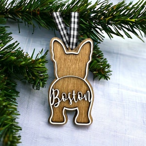 Personalized Boston Terrier Ornament | Boston Terrier Gift | Personalized Boston Terrier