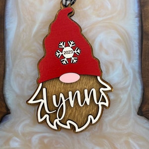 Personalisierte Gnom Ornament | Personalisierter Gnom Anhänger | Weihnachtsstrumpf | Personalisierte Gnom Ornament | Weihnachts-Wichtel | Familie