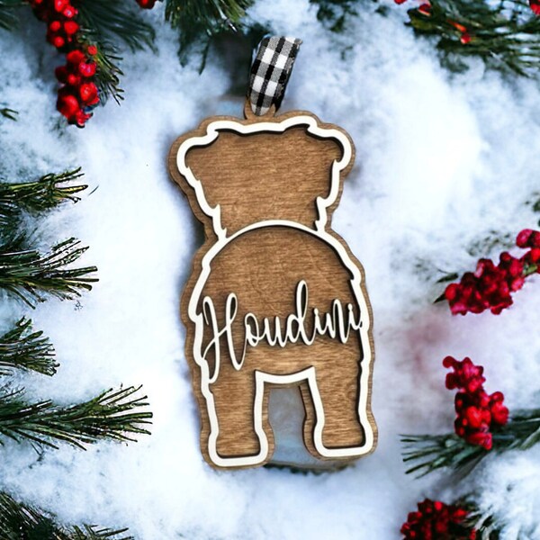 Personalized Australian Shepherd Ornament | Assie Butt Ornament | Australian Shepherd Gift | Aussie Gift