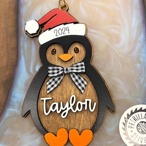 Penguin Ornament | Personalized Penguin Ornament | Penguin Ornament | Family Ornament | Kids Ornament | Personalized Ornament