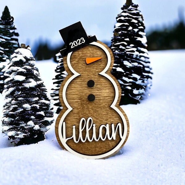 Personalized Snowman Ornament | Snowman Tags | Personalized Ornament | Christmas Stocking