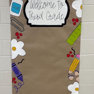 Hand Painted Custom Welcome to School Banner