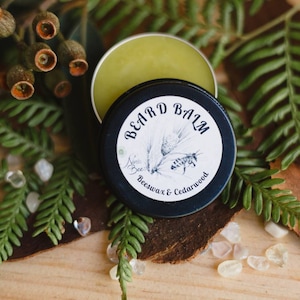 Beard balm with beeswax and cedarwood/  boyfriend gift / hair conditioner
