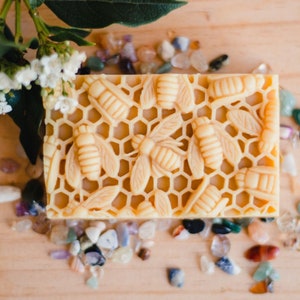 Unique Bee Soap/ Mother's Day gift /Gift under 20 / Natural soap bar / Organic Soap / editors pick / award winning handmade soap