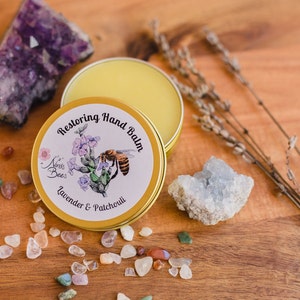 Restoring Hand Balm is a solid , waterless formular. It is environmentally friendly and economical . Nina's Bees has won multiple Eco Awards for sustainability and creating natural products that are effective yet completely natural.