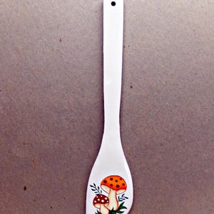 Hand Painted Merry Mushroom Vintage Style Wooden Kitchen Spatula Wall Hanging Cottagecore Mushroom Decor Vintage Mushrooms
