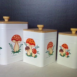Sears Merry Mushroom Canister Set - Etsy