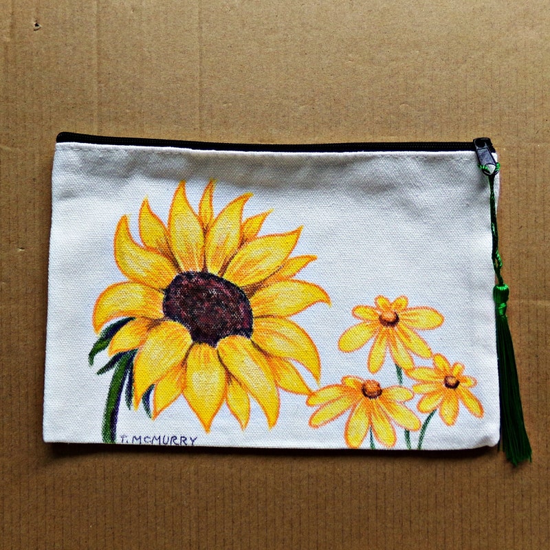 SMALL CANVAS CLUTCH SUNFLOWERS ON MY MIND main image 0