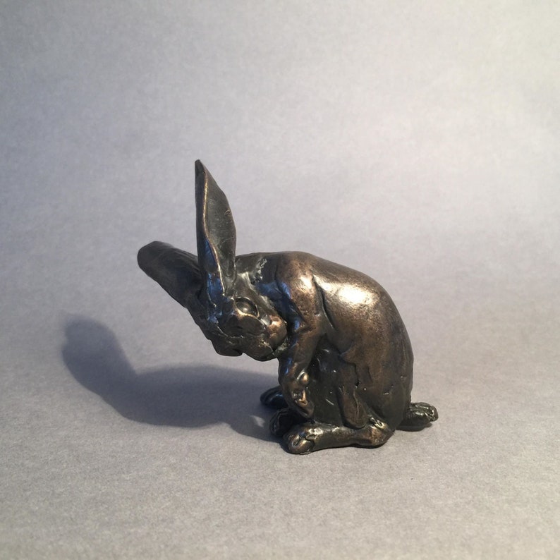 Bronze Cleaning Hare Sculpture by Paul Jenkins Etsy