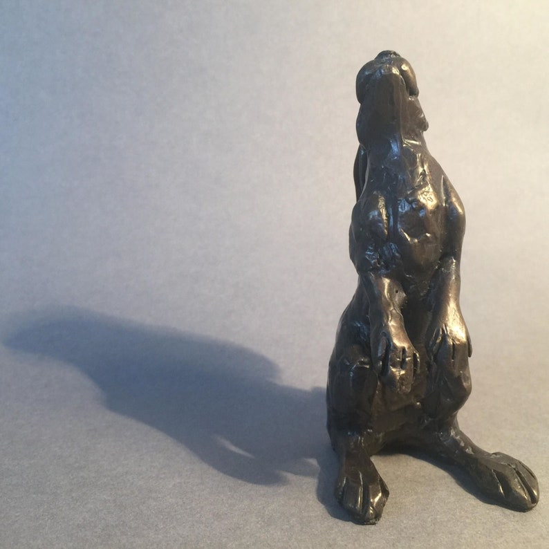 Solid Bronze Moongazer Hare Sculpture by Paul Jenkins Etsy