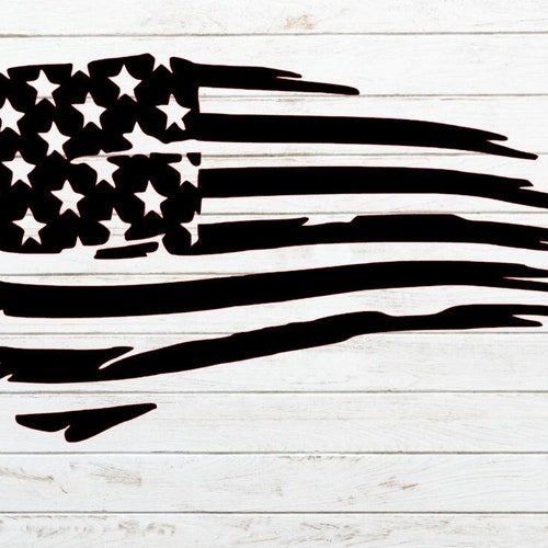 Black American Flag Decal Sticker Etsy