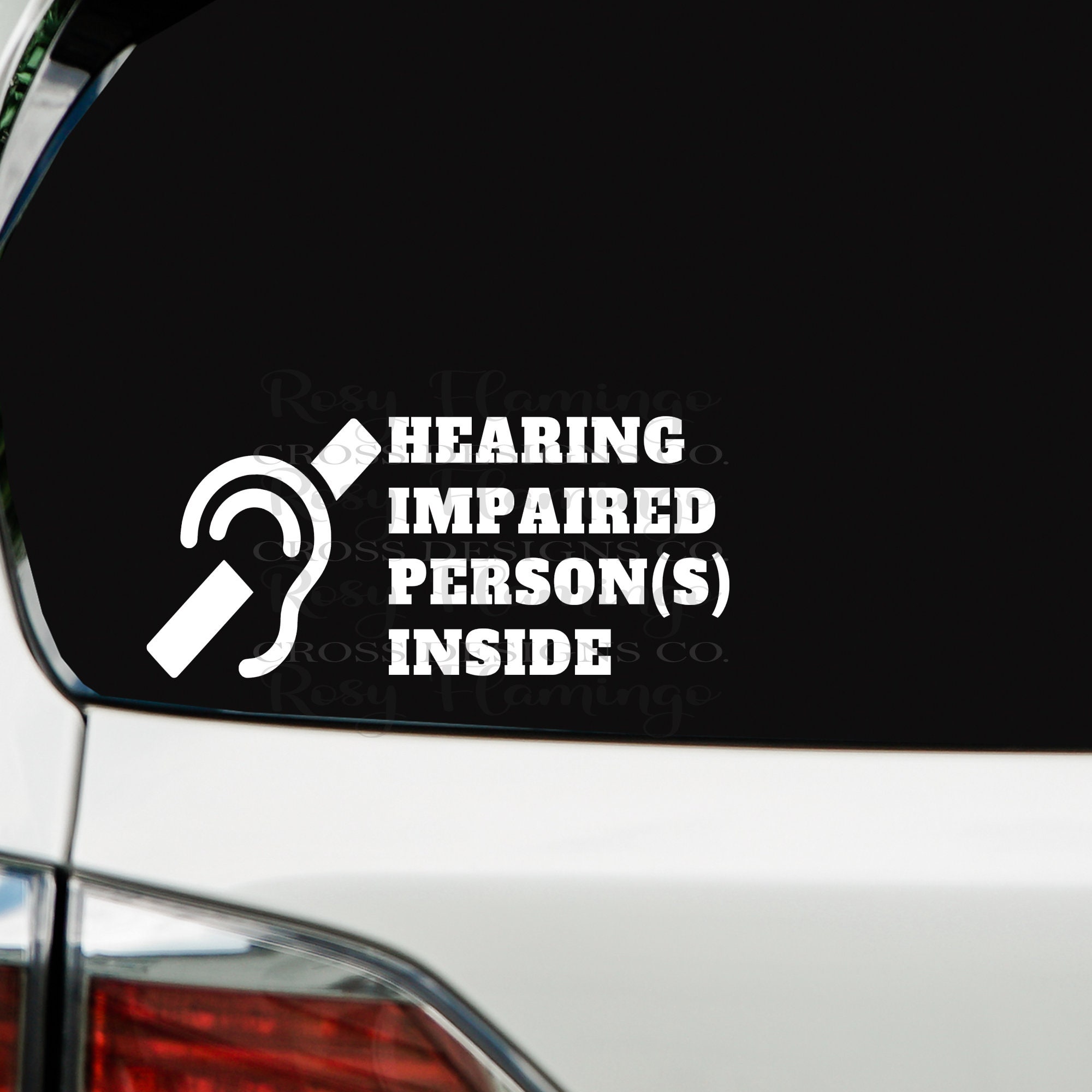 Hearing Impaired Person Inside Sticker-deaf Awareness Safety Alert ...