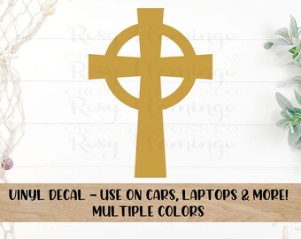 Celtic Cross Decal, Irish Cross, Celtic Cross Symbol, Scottish Cross Sticker, Catholic Car Decal, Religious Car Decals, Christian Gifts
