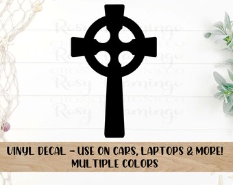 Celtic Cross Decal, Irish Cross Sticker, Celtic Cross Symbol, Catholic Car Decal, Religious Car Decals, Christian Gifts