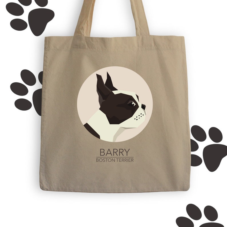 boston terrier tote bag