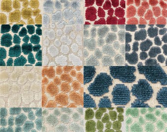 Lustrous Leopard Spots Fine Linen Blend Cut Velvet Tape Trim (2 Yard Minimum)