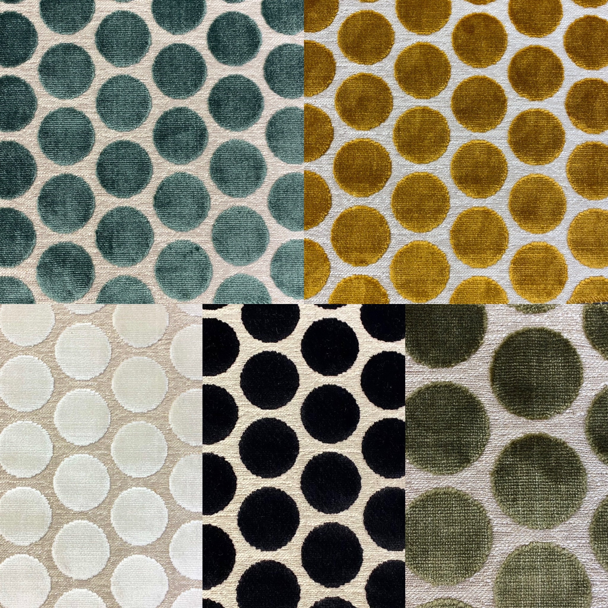 Polka Dots on Fine Luxurious Cotton and Linen Blend Cut