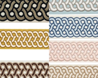 Mandeville Embroidery Fine Cotton Blend Tape Trim, By Schumacher (2 Yard Minimum)