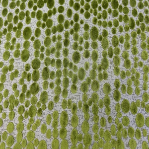 Chartreuse Elliptical Lustrous Fine Cut Velvet Jacquard (2 Yard Minimum)
