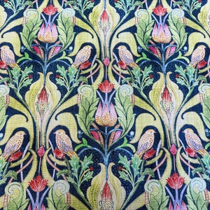 Floral Bird Trance On Fine 100% Cotton