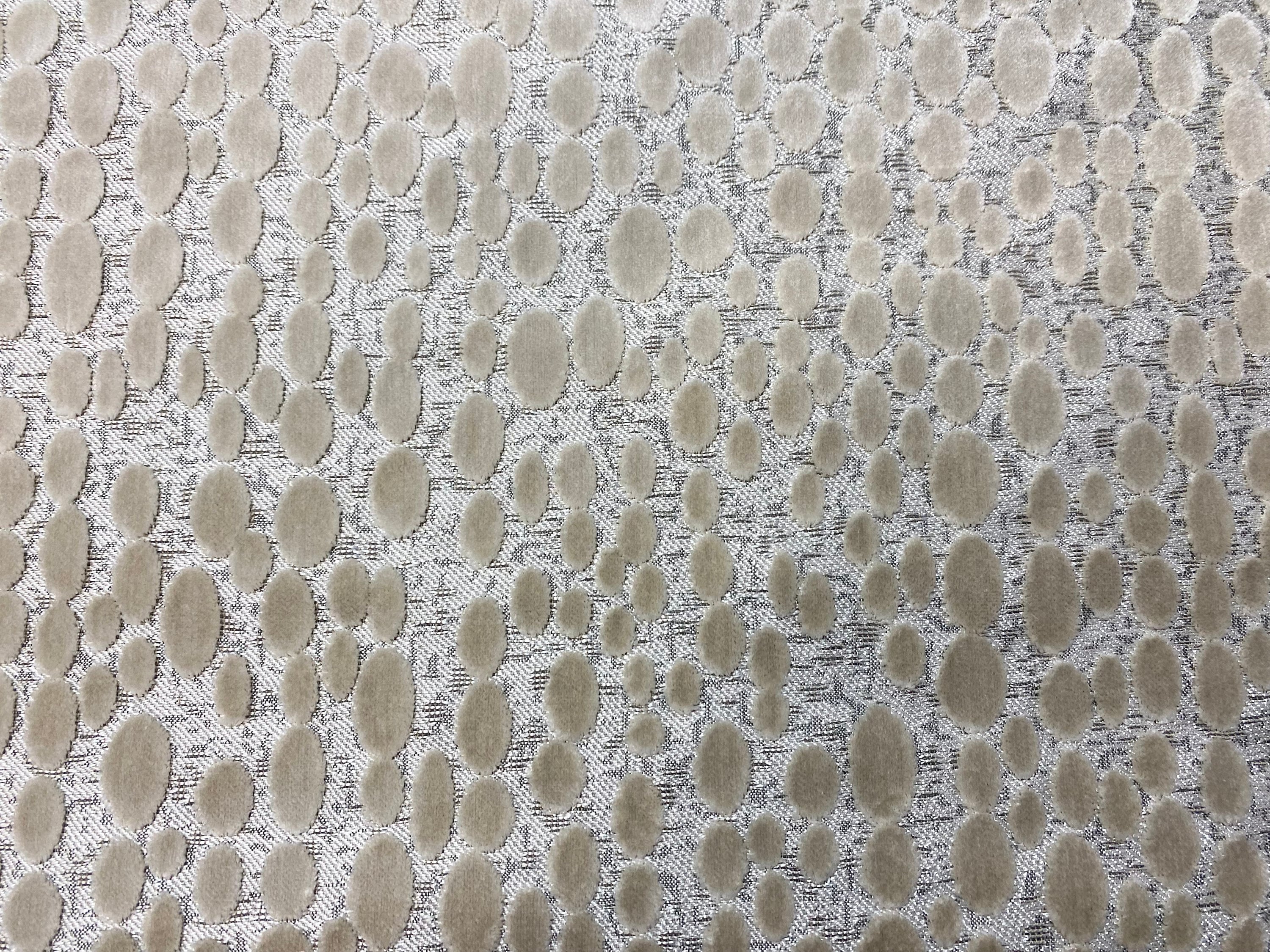 Pearl Elliptical Lustrous Fine Cut Velvet Jacquard, Made In Belgium