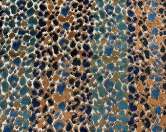 Multi-Color Leopard Fine Cotton Blend Cut Velvet (2 Yard Minimum)