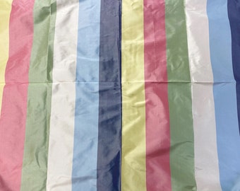 Rainbow Stripes Fine 100% Silk Taffeta
