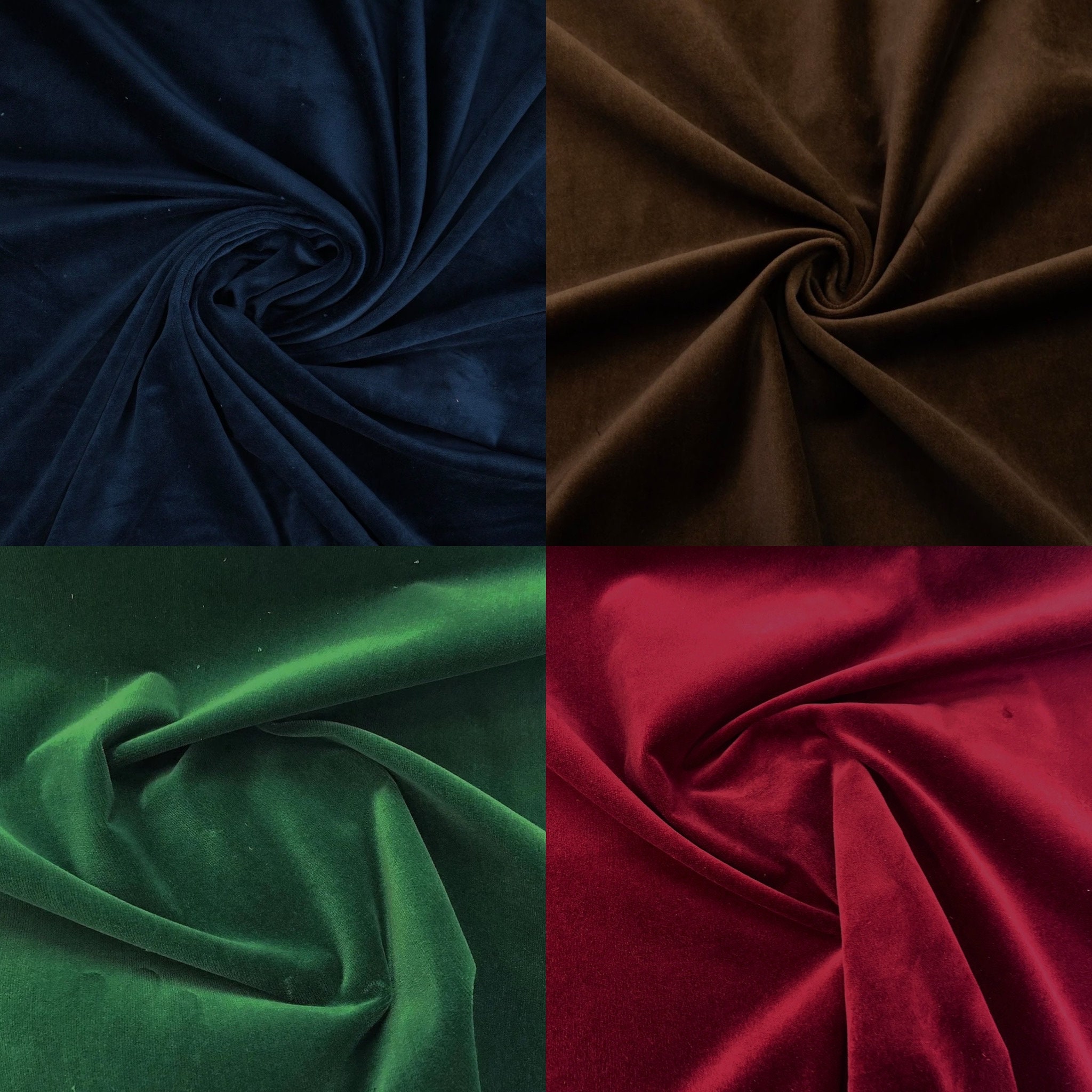 Acorn Hand-dyed 100% Organic Cotton Velvet Fabric