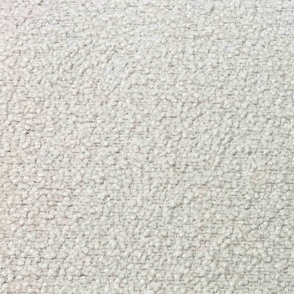 Stain Resistant Performance Durable White Boucle (Minimum 2 Yards)