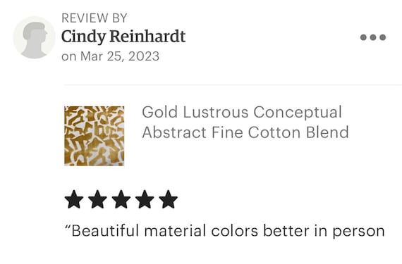 Lustrous Gold Conceptual Abstract Fine Cotton Blend Cut Velvet 