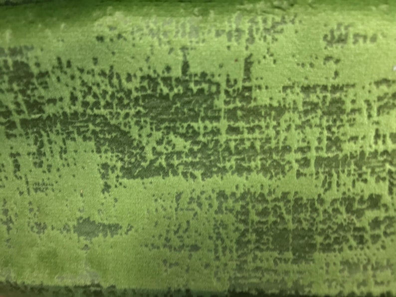 Green and Gray Crosshatch Velvet