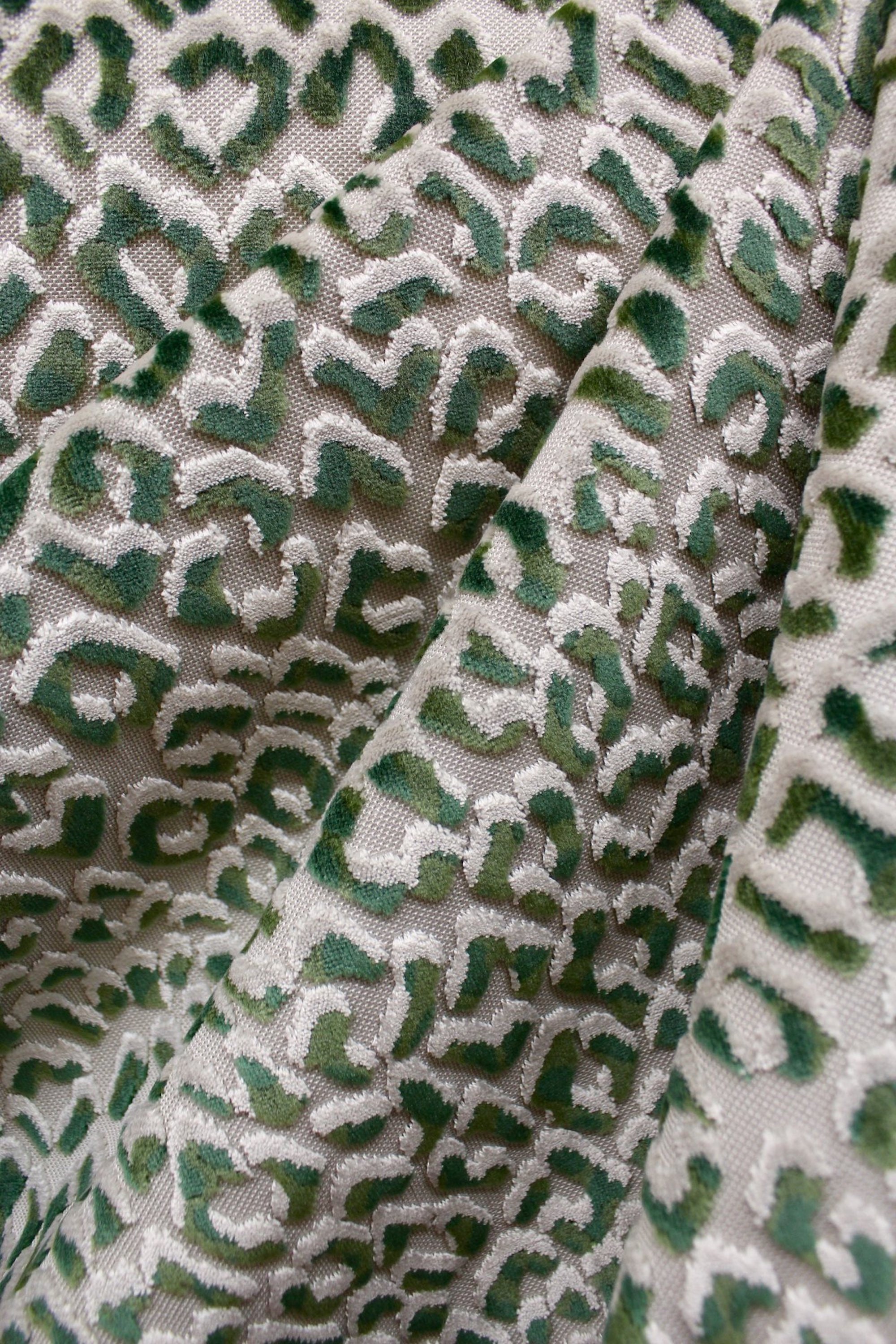 Emerald Green Cheetah Fine Cut Velvet - Etsy