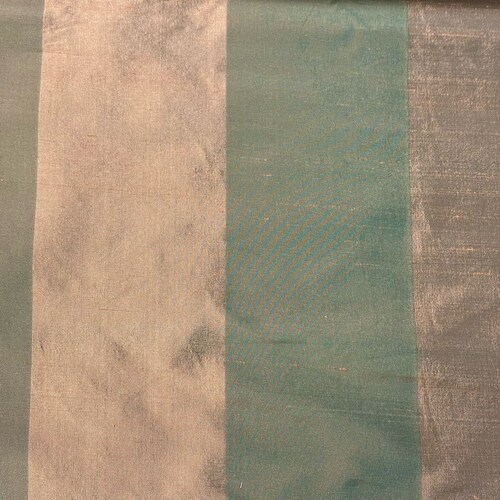 Wide Stripes On Fine 100% shops Silk Dupioni